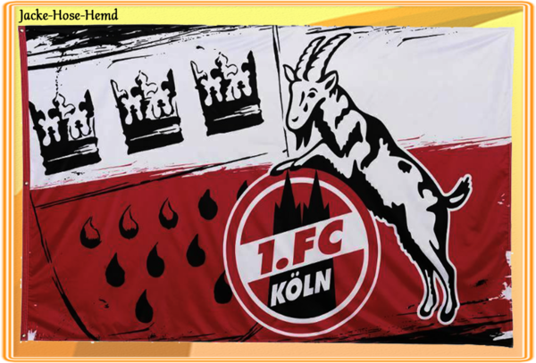 Hissfahne  1. FC Köln 120x180 cm