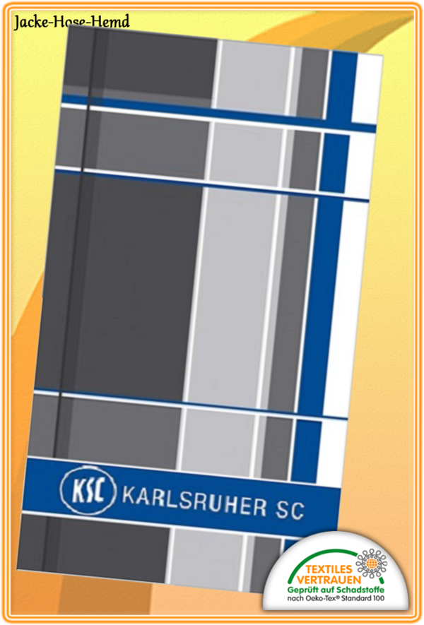 Badetuch Duschtuch Karlsruher SC Karo 70x140cm