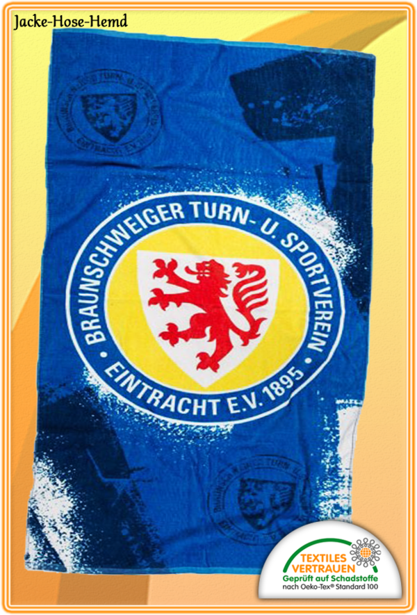Badetuch Duschtuch Eintracht Braunschweig Logo Bunt 76x152cm