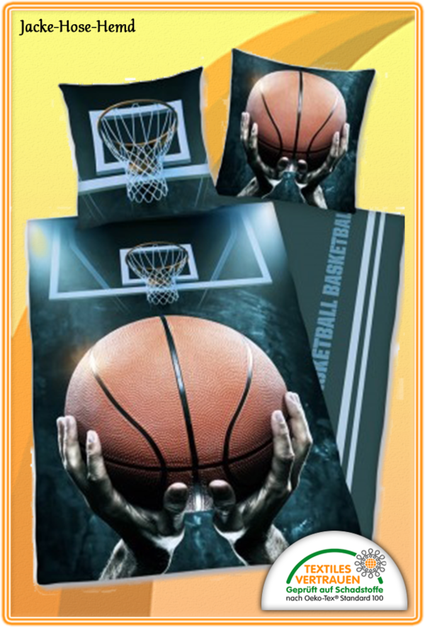 Bettwäsche Basketball Korb Ball Gr. 135x200cm