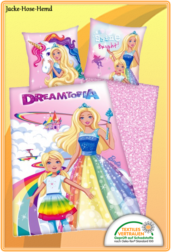 Bettwäsche Barbie Dreamtopia Einhorn