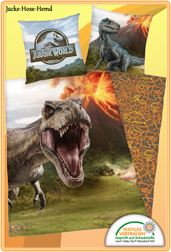 Bettwäsche Jurassic World Dinos Dinosaurier  TRex