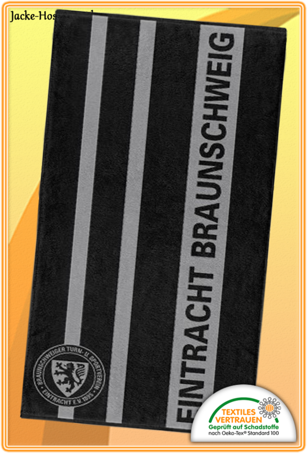 Badetuch Duschtuch Eintracht Braunschweig Streifen 70x140cm