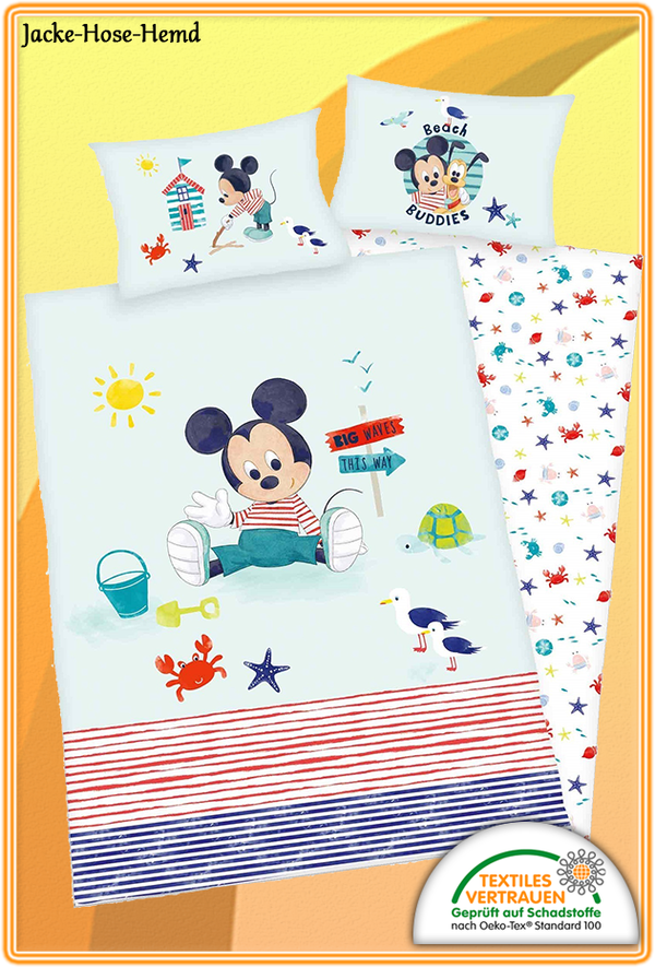 Baby Bettwäsche Walt Disney Mickey Mouse Gr. 100x135cm