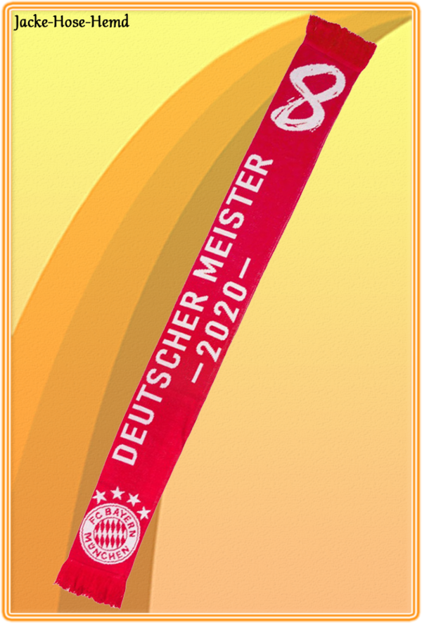 Fanschal Schal FC Bayern München Deutscher Meister 2020