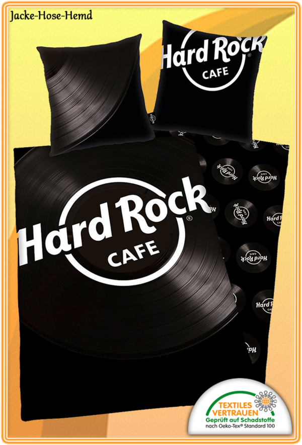 Bettwäsche Hard Rock Cafe Übergröße Schallplatte Gr. 155x220cm
