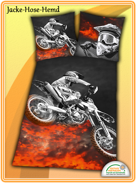 Bettwäsche Enduro Motorcross Motorrad