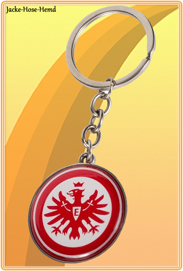 Eintracht Frankfurt Schlüsselanhänger Logo Rot rund Anhänger SGE Gr. 9x3,5cm