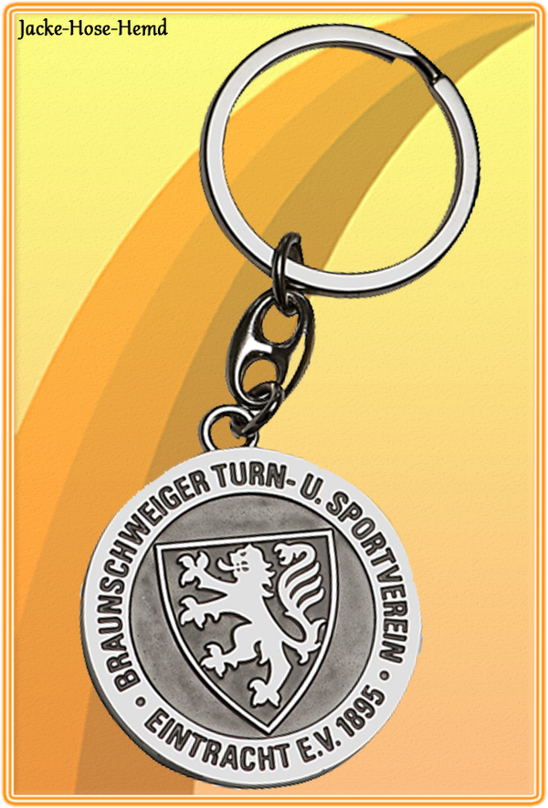 Eintracht Braunschweig Schlüsselanhänger Traditionswappen Logo Gr. 9x3,5cm