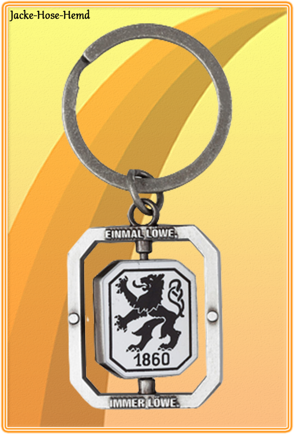 TSV 1860 München Schlüsselanhänger Spinner Retro Emblem Anhänger Gr. 7,5x3cm