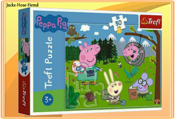 Trefl Puzzle Peppa Pig 30 Teile Waldausflug Schweinchen Wald Gr. 27x20cm