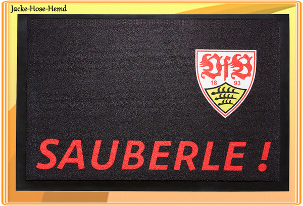 VfB Stuttgart Fußmatte Sauberle! Matte Fußabtreter Türmatte Gr. 59x39cm