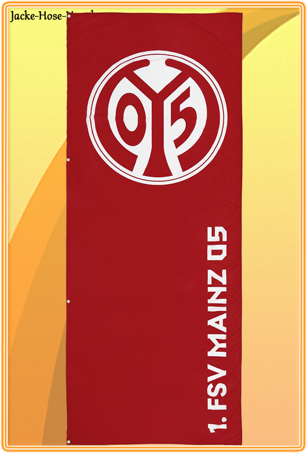 Hissfahne 1. FSV Mainz 05 Flagge Fahne Wappen Mastfahne Logo Gr. 300x120cm
