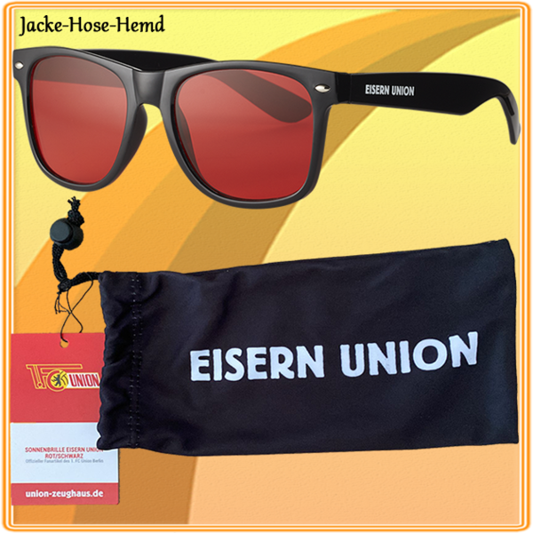 1. FC Union Berlin Sonnenbrille Logo Brille Schwarz Eisern Union Lizenzprodukt