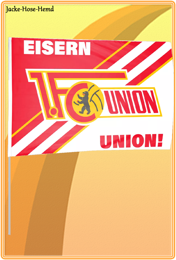 Stockfahne Fahne 1. FC Union Berlin Flagge Zimmerfahne Eisern Union Gr: 100x150cm