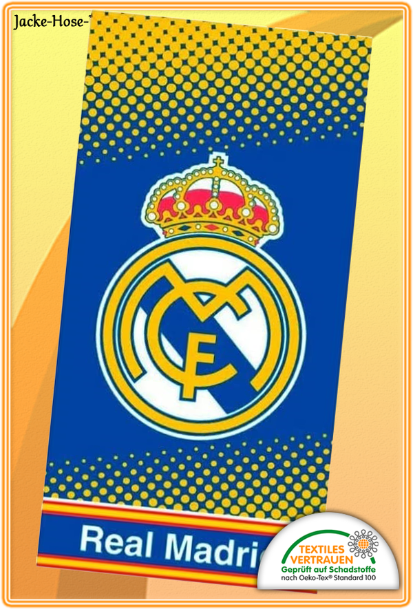 Badetuch Badestola Velourstuch Strandtuch Handtuch Real Madrid 70x140cm