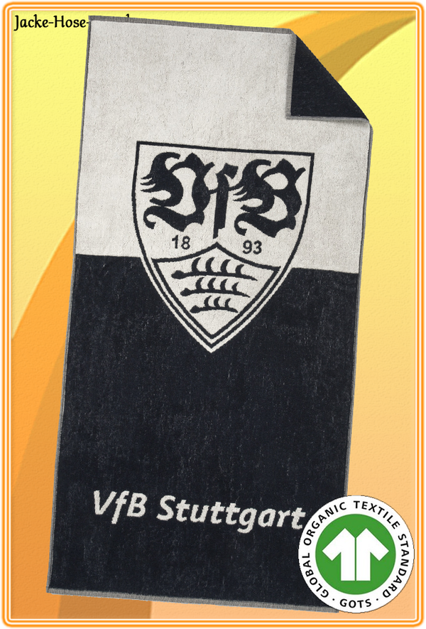 VfB Stuttgart Handtuch Sporthandtuch Badetuch Strandtuch BIO-Baumwolle Gr. 70x140cm