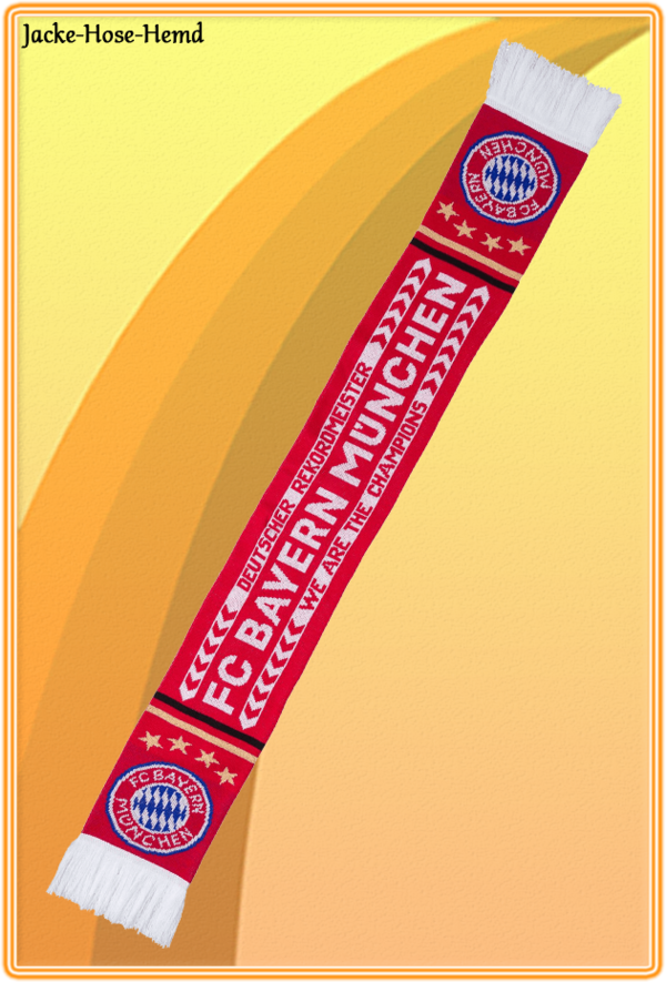 Schal Fanschal FC Bayern München Logo Emblem Rot Weiß FCB Gr. 17x140cm